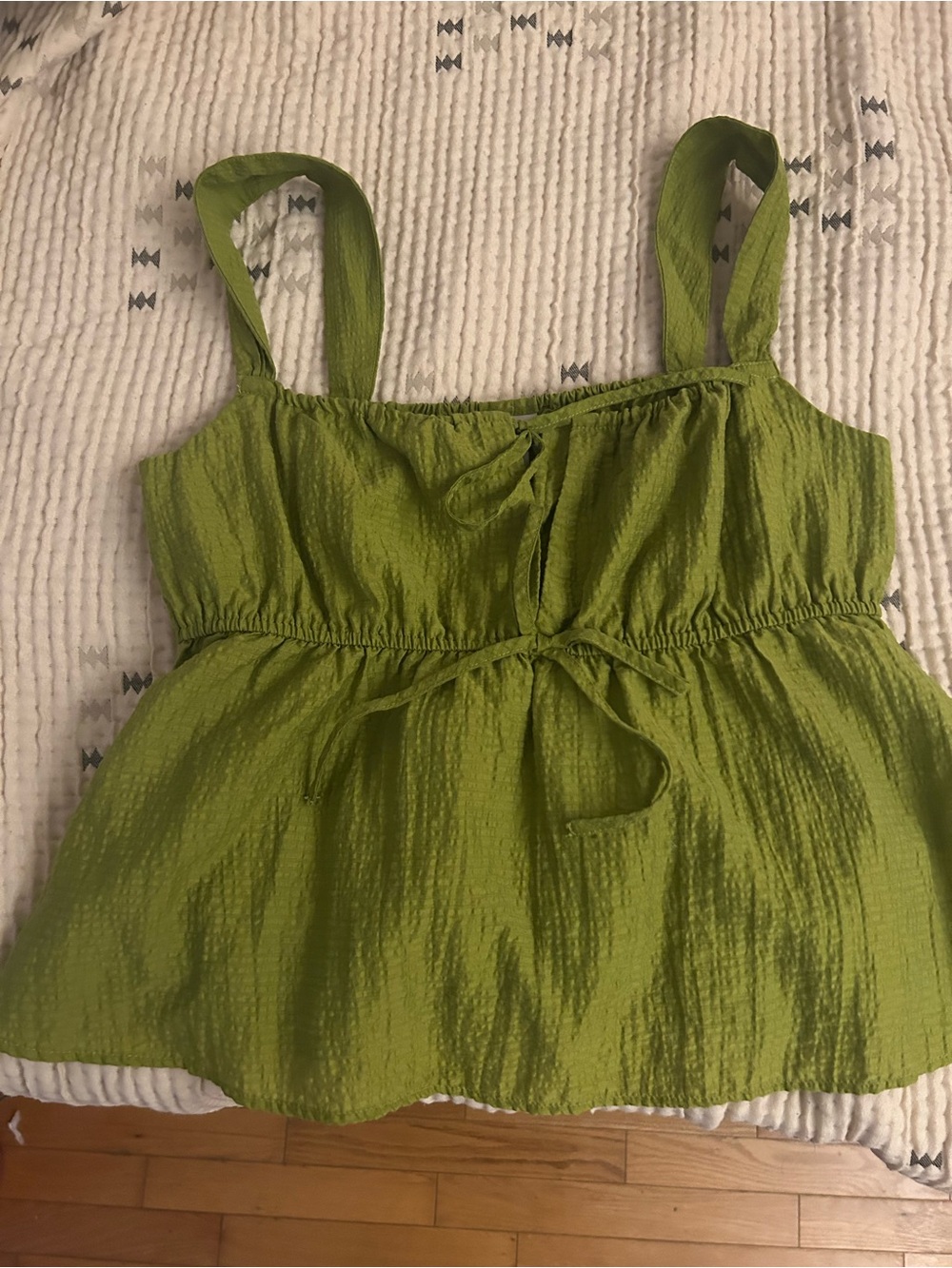 a new day Olive Green Tie-Front Camisole